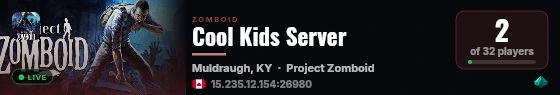 Cool Kids Server live status badge