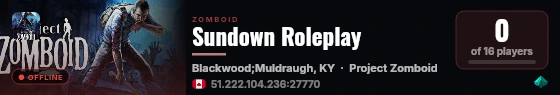 Sundown Roleplay live status badge