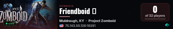 Friendboid 👬 live status badge