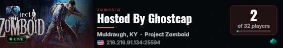 Hosted By Ghostcap live status badge