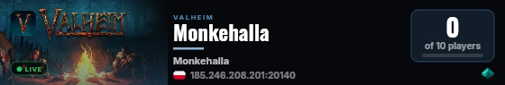 Monkehalla live status badge