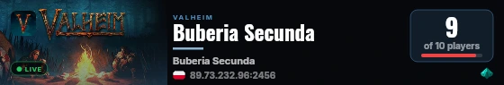 Buberia Secunda live status badge