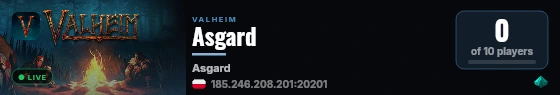 Asgard live status badge