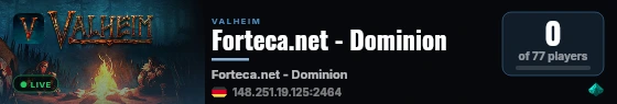 Forteca.net - Dominion live status badge