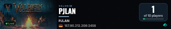 PJLAN live status badge