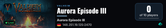 Aurora Episode III live status badge