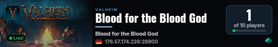 Blood for the Blood God live status badge