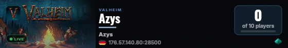 Azys live status badge