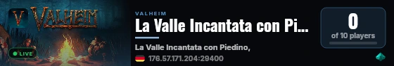 La Valle Incantata con Piedino, Spike e il Cane di Dio live status badge