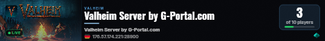 Valheim Server by G-Portal.com live status badge