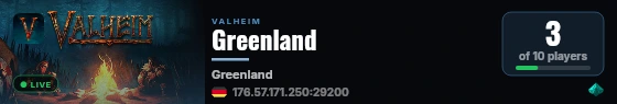 Greenland live status badge