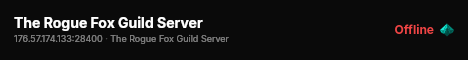 The Rogue Fox Guild Server live status badge