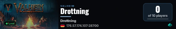 Drottning live status badge