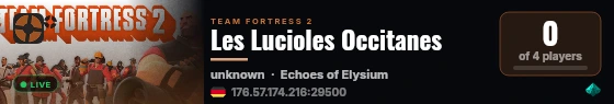 Les Lucioles Occitanes live status badge
