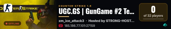 UGC.GS | GunGame #2 TeamPlay (24/7) live status badge