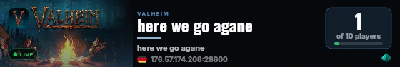 here we go agane live status badge