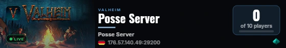Posse Server live status badge
