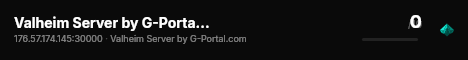 Valheim Server by G-Portal.com live status badge