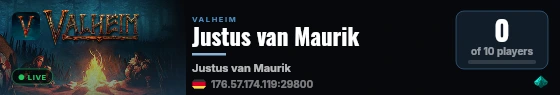 Justus van Maurik live status badge