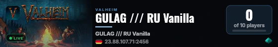 GULAG /// RU Vanilla live status badge