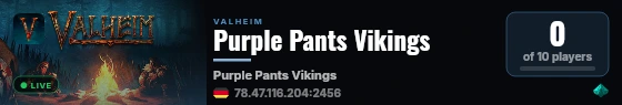 Purple Pants Vikings live status badge