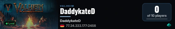 DaddykateD live status badge