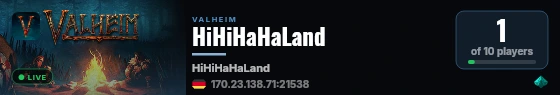 HiHiHaHaLand live status badge