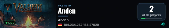 Anden live status badge