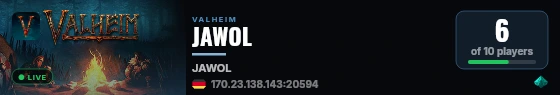 JAWOL live status badge
