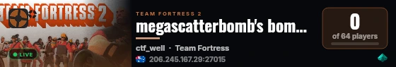 megascatterbomb's bomb shelter live status badge