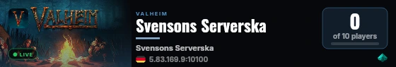Svensons Serverska live status badge
