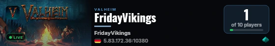 FridayVikings live status badge
