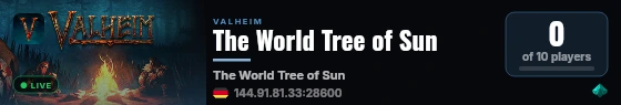 The World Tree of Sun live status badge