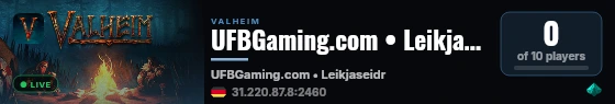 UFBGaming.com • Leikjaseidr live status badge