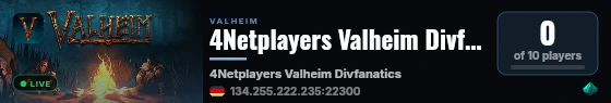 4Netplayers Valheim Divfanatics live status badge