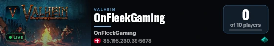 OnFleekGaming live status badge