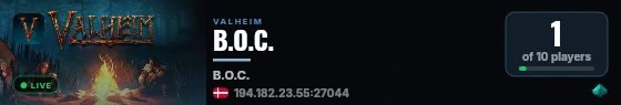 B.O.C. live status badge