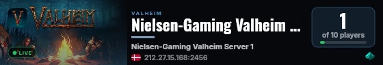 Nielsen-Gaming Valheim Server 1 live status badge