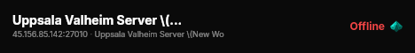 Uppsala Valheim Server \(New World\) live status badge
