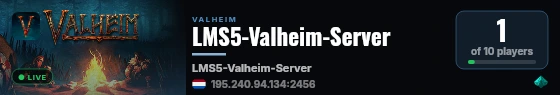 LMS5-Valheim-Server live status badge