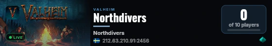 Northdivers live status badge