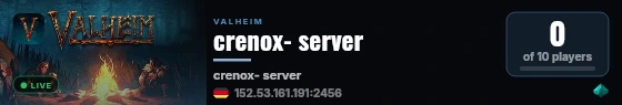crenox- server live status badge