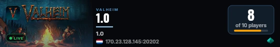 1.0 live status badge