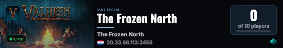 The Frozen North live status badge