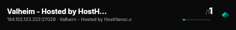 Valheim - Hosted by HostHavoc.com live status badge