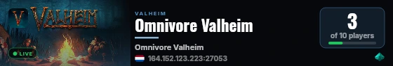 Omnivore Valheim live status badge