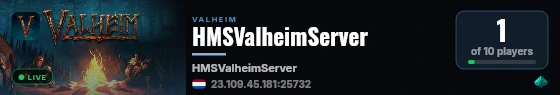 HMSValheimServer live status badge