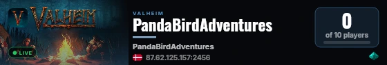 PandaBirdAdventures live status badge