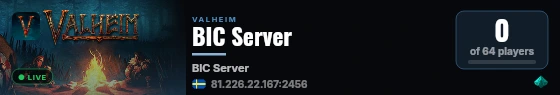 BIC Server live status badge