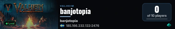 banjotopia live status badge